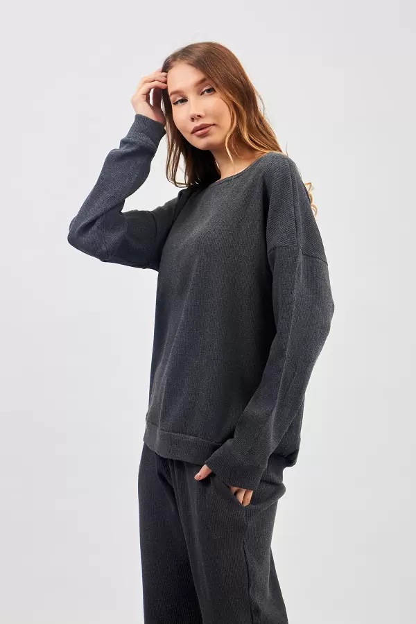 Antrasit Kaşkorse Kadın Alt-Üst Takım