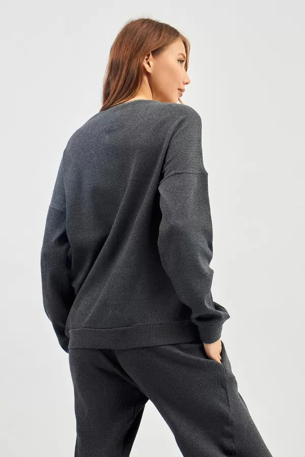 Antrasit Kaşkorse Kadın Alt-Üst Takım