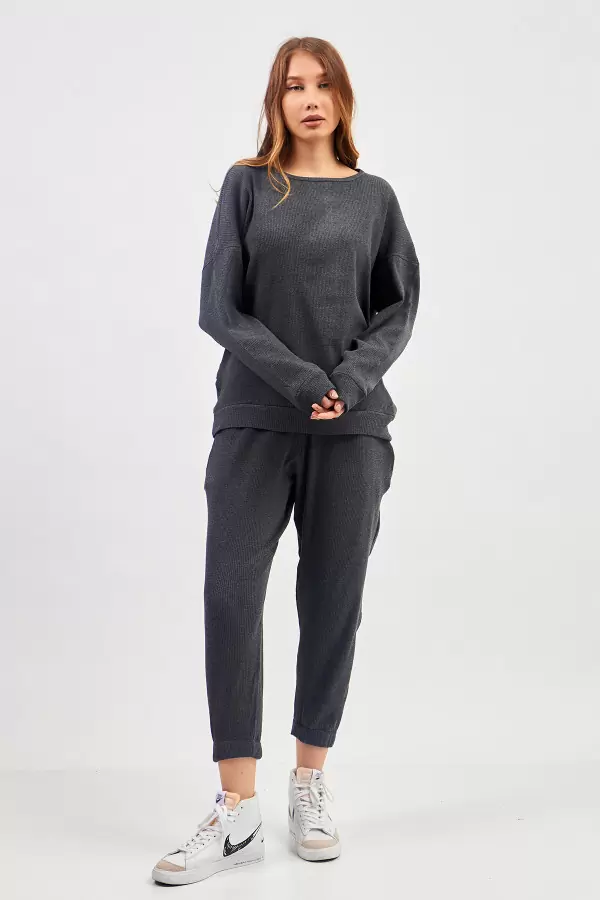 Antrasit Kaşkorse Kadın Alt-Üst Takım