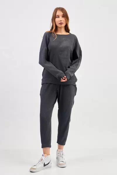 Antrasit Kaşkorse Kadın Alt-Üst Takım