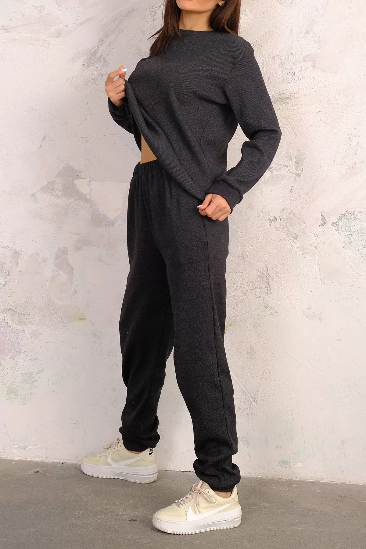 Antrasit Kadın Eşofman Takımı