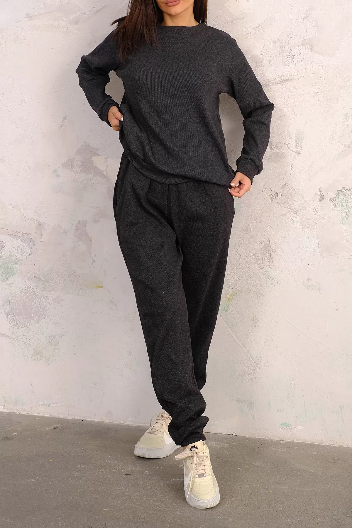 Antrasit Kadın Eşofman Takımı