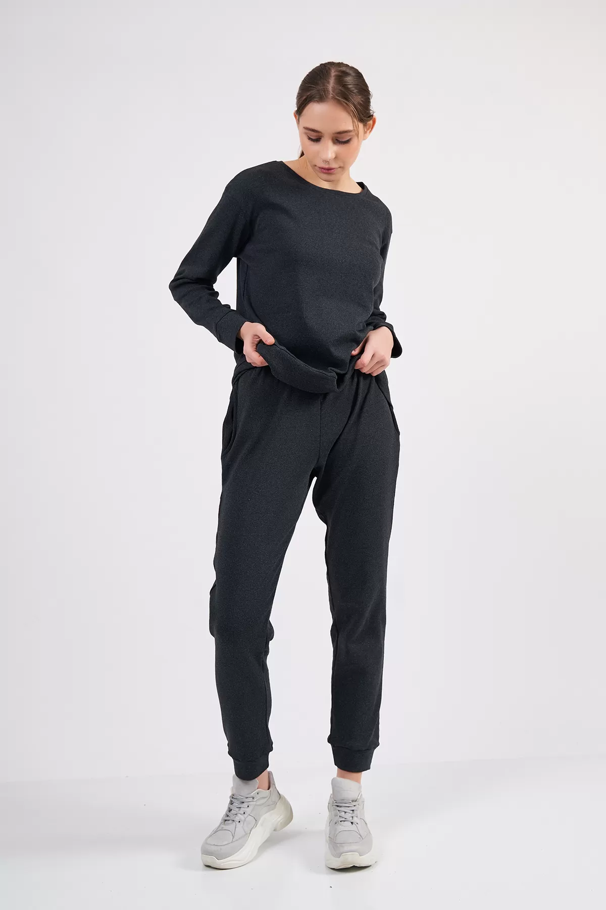 Antrasit Kadın Eşofman Takımı