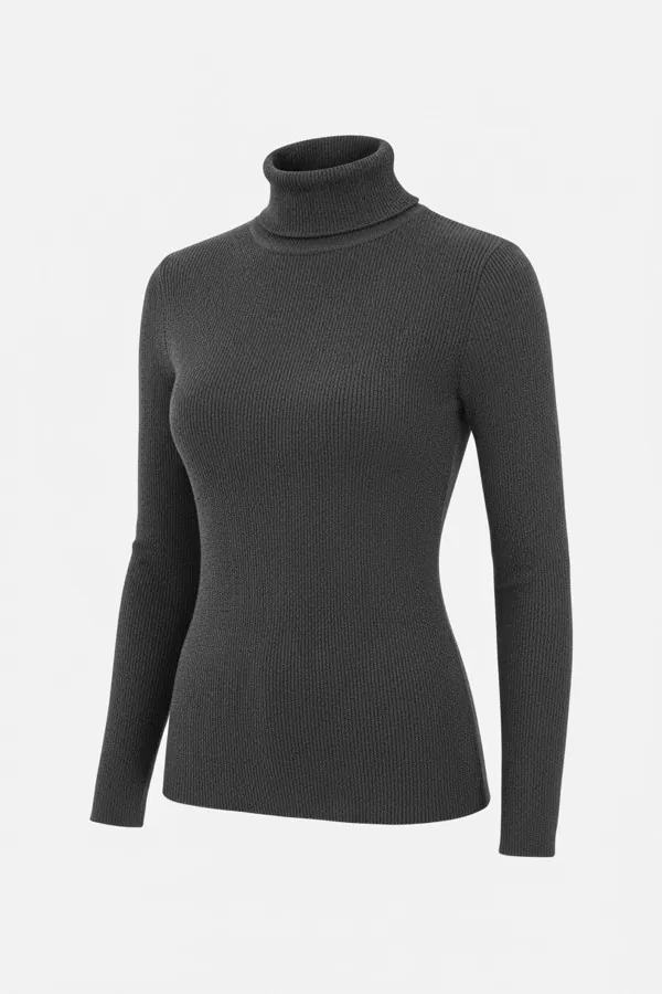 Antrasit Kaşkorse Balıkçı Yaka Bluz