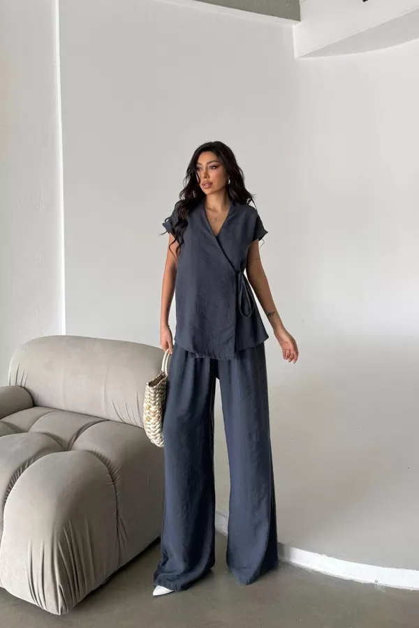 Antrasit Modal Kumaş Kadın Alt Üst Takım