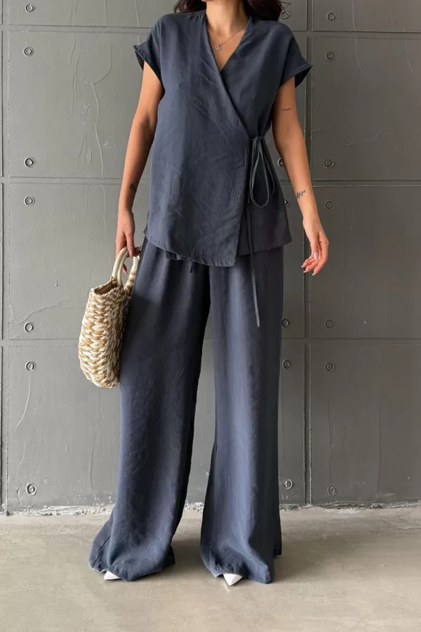 Antrasit Modal Kumaş Kadın Alt Üst Takım