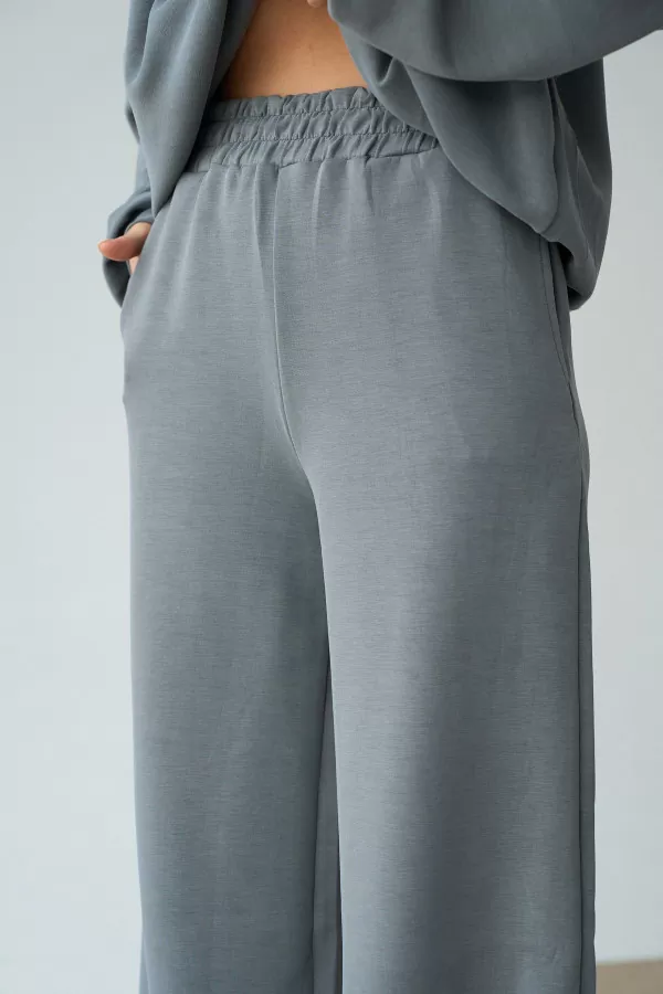 Antrasit Modal Kumaş Kadın İkili Takım