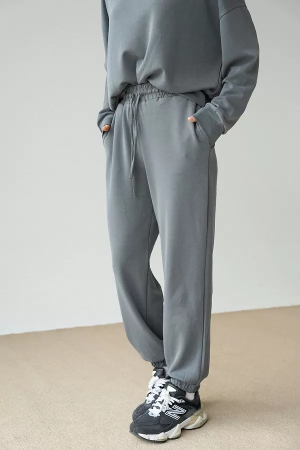 Antrasit Modal Kumaş Kadın İkili Takım