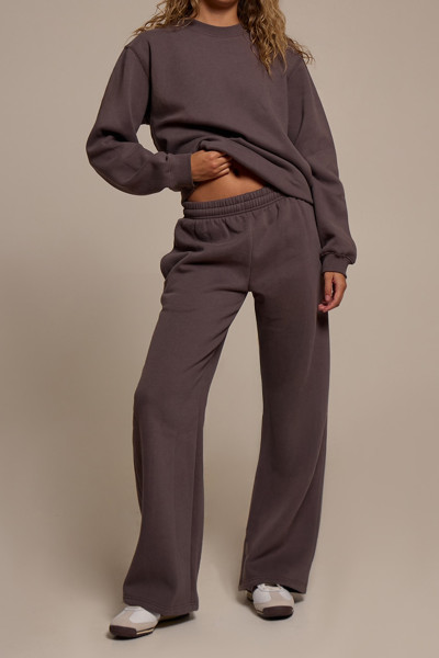 Antrasit Pamuklu Şardonlu Kadın Eşofman Takımı