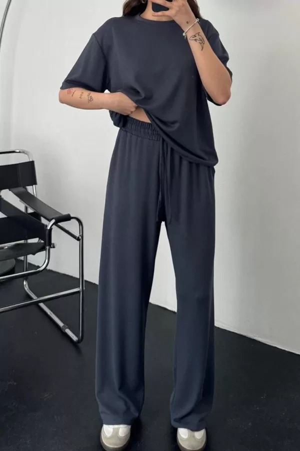 Antrasit Rahat Kesim Kadın Alt Üst Takım