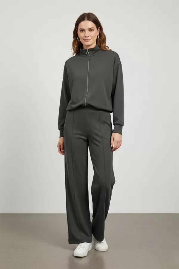 Antrasit Sweatshirt Pantolon Kadın Alt Üst Takım