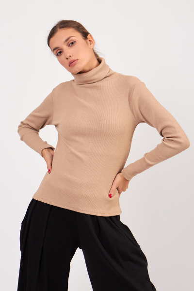 Balıkçı Yaka Bej Kadın Body