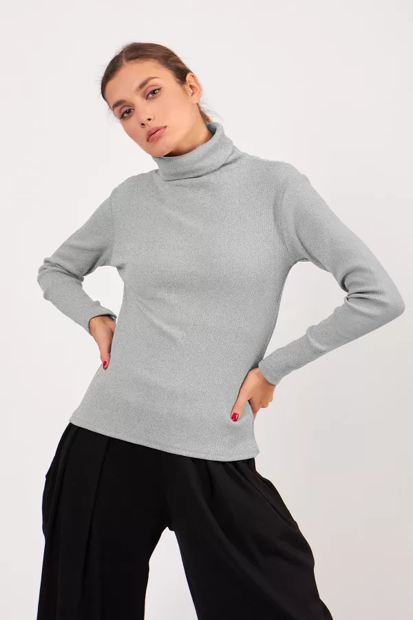 Balıkçı Yaka Grimelanj Kadın Body