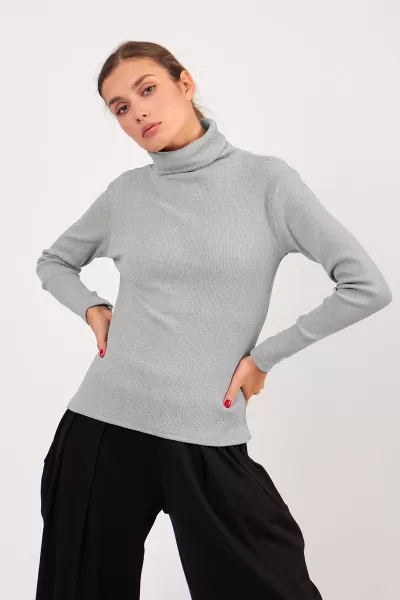 Balıkçı Yaka Grimelanj Kadın Body