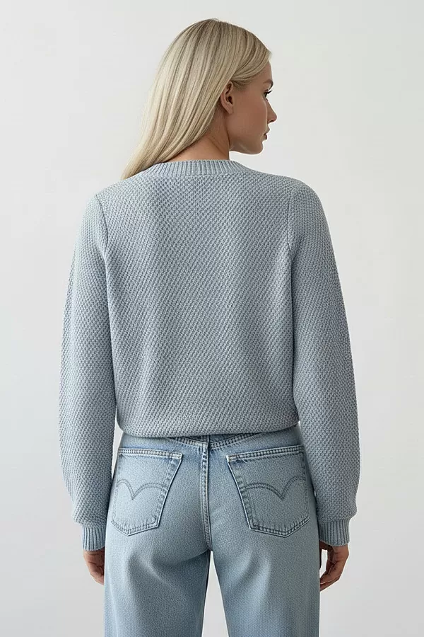 Bebe Mavi Triko Kadın Hırka