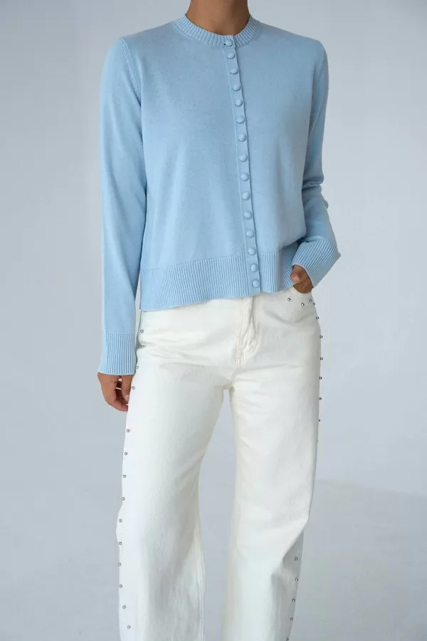 Bebe Mavi Triko Kadın Hırka