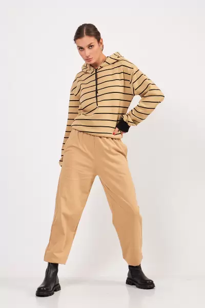 Bej Kadın Eşofman Altı