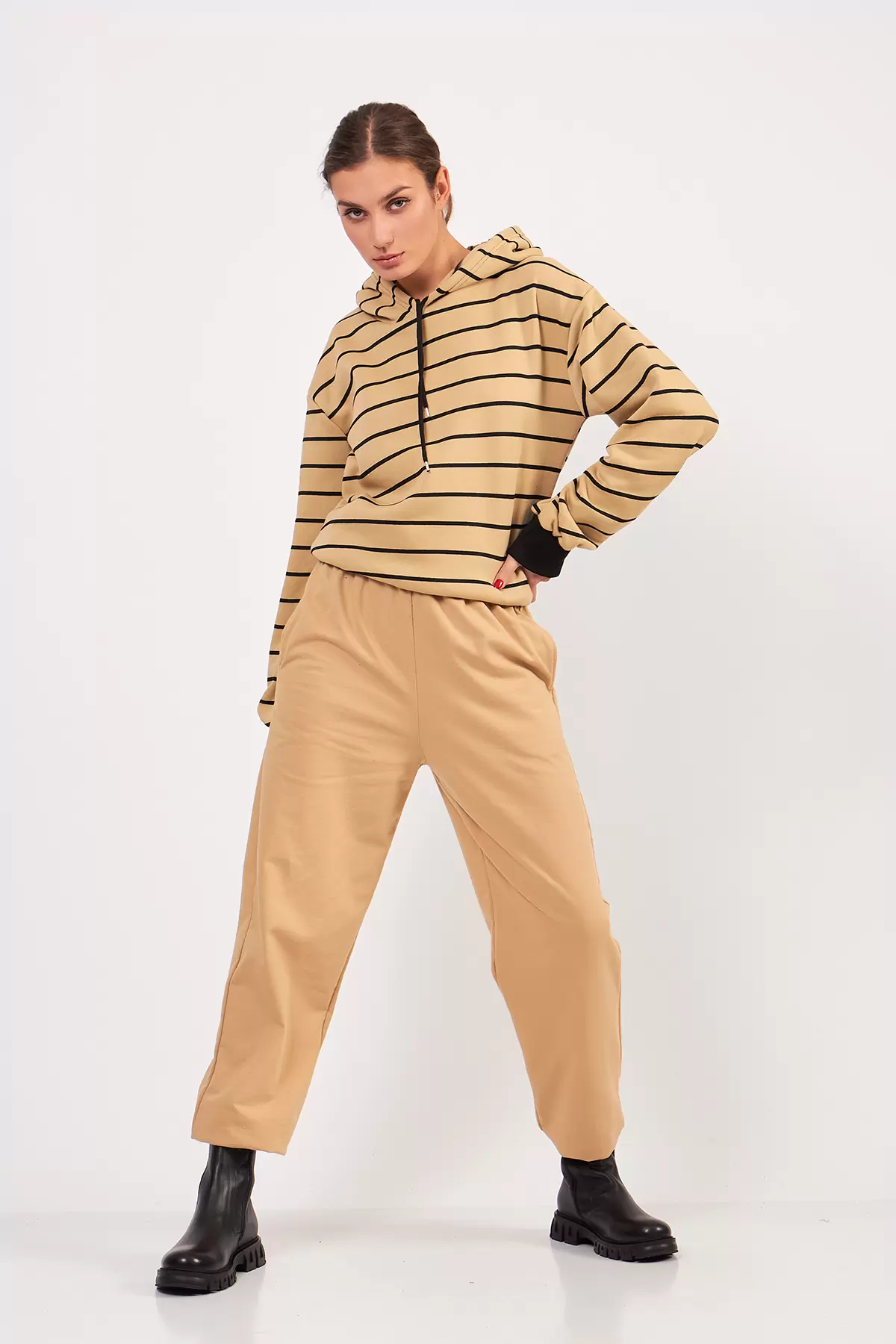 Bej Kadın Eşofman Altı