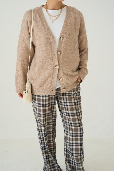 Bej Triko Kadın Hırka