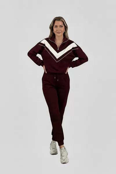 Bordo Modal Kumaş Kadın Alt Üst Takım