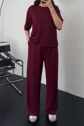 Bordo Rahat Kesim Kadın Alt Üst Takım