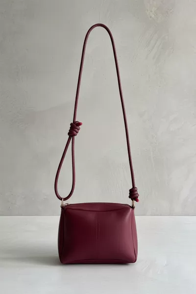 Bordo Suni Deri Kadın Omuz Çantası