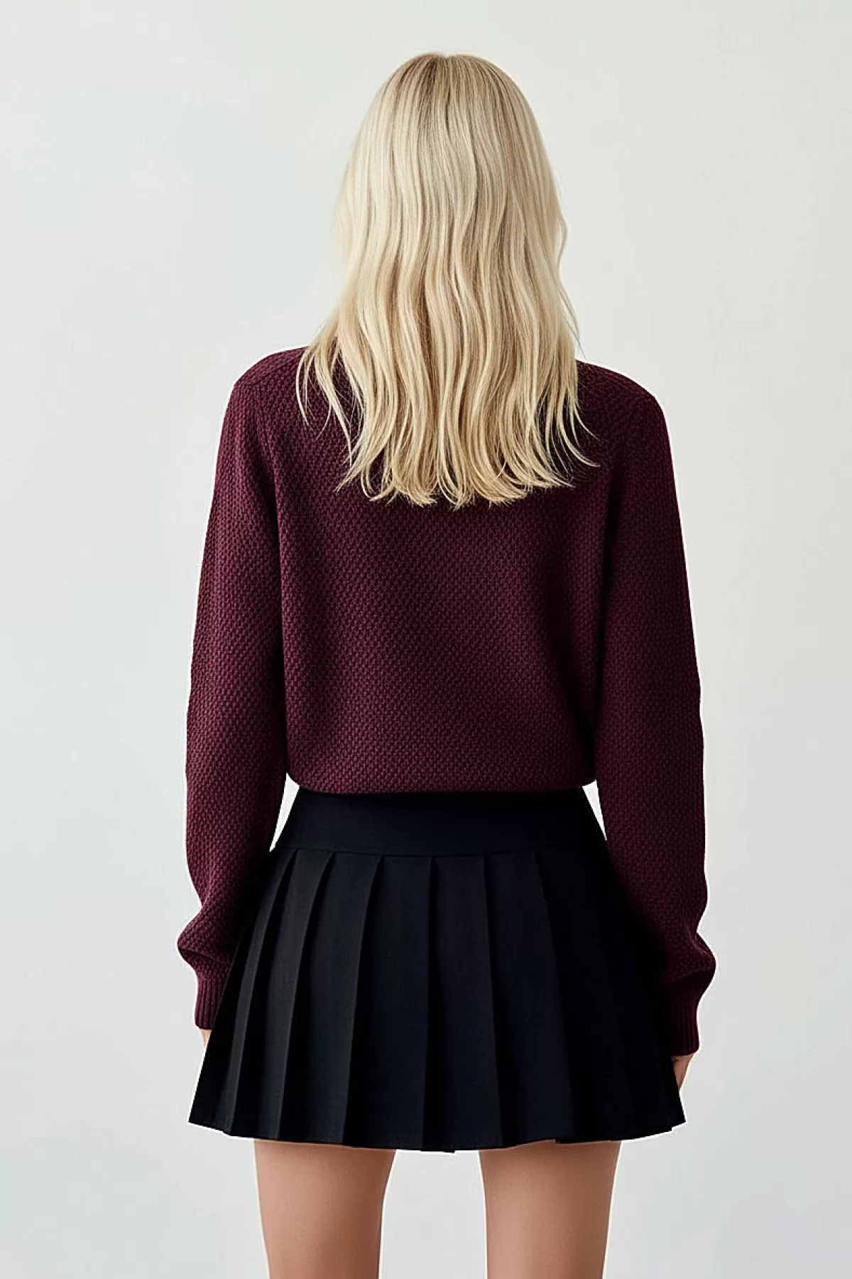 Bordo Triko Kadın Hırka