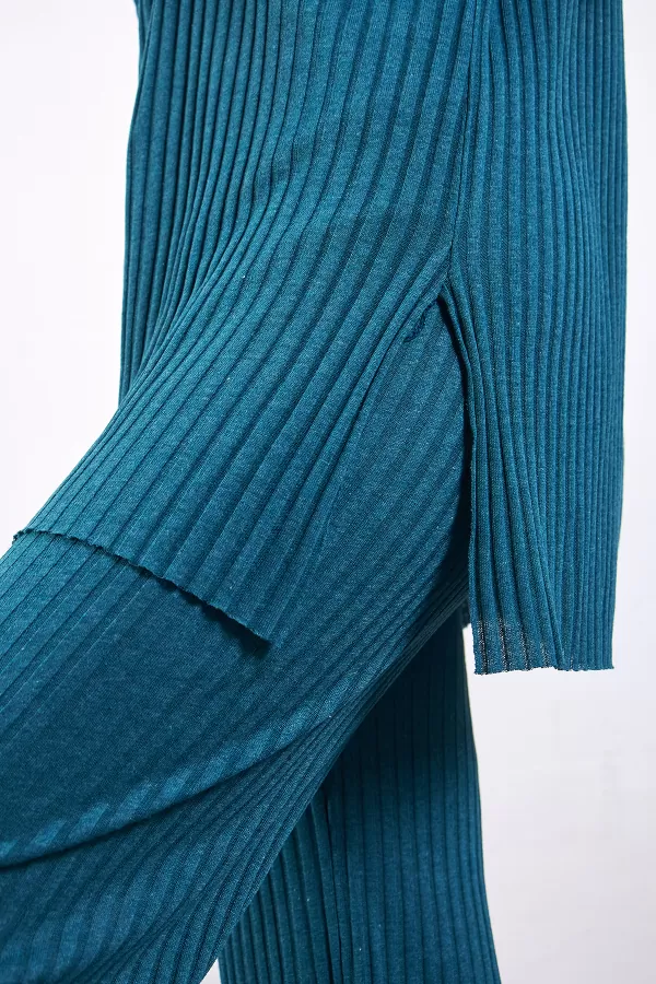 Cam Göbeği Pamuklu Pantolon Tunik İkili Takım