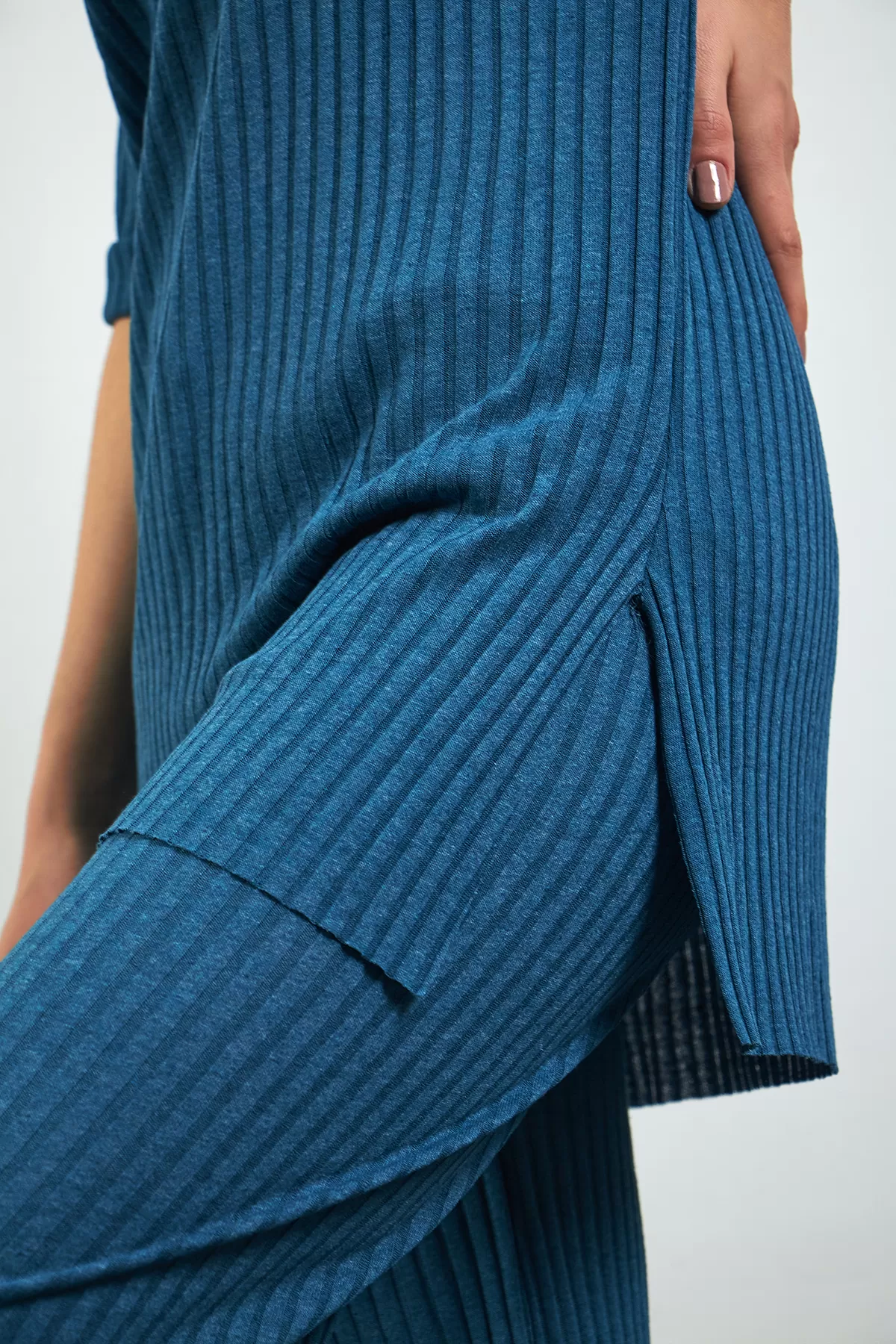 Cam Göbeği Pamuklu Pantolon Tunik İkili Takım