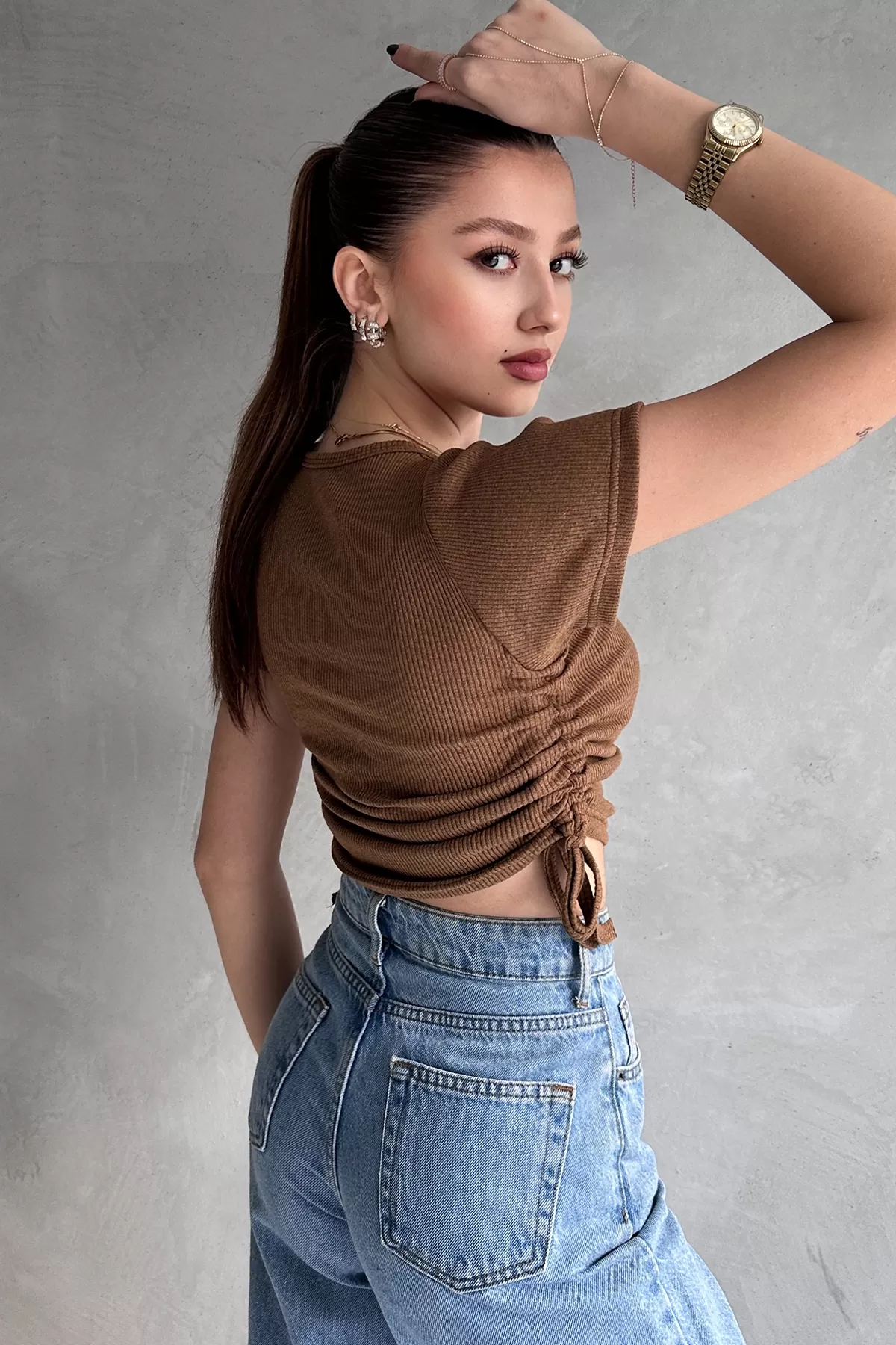 Camel Asansörlü Kaşkorse Bluz