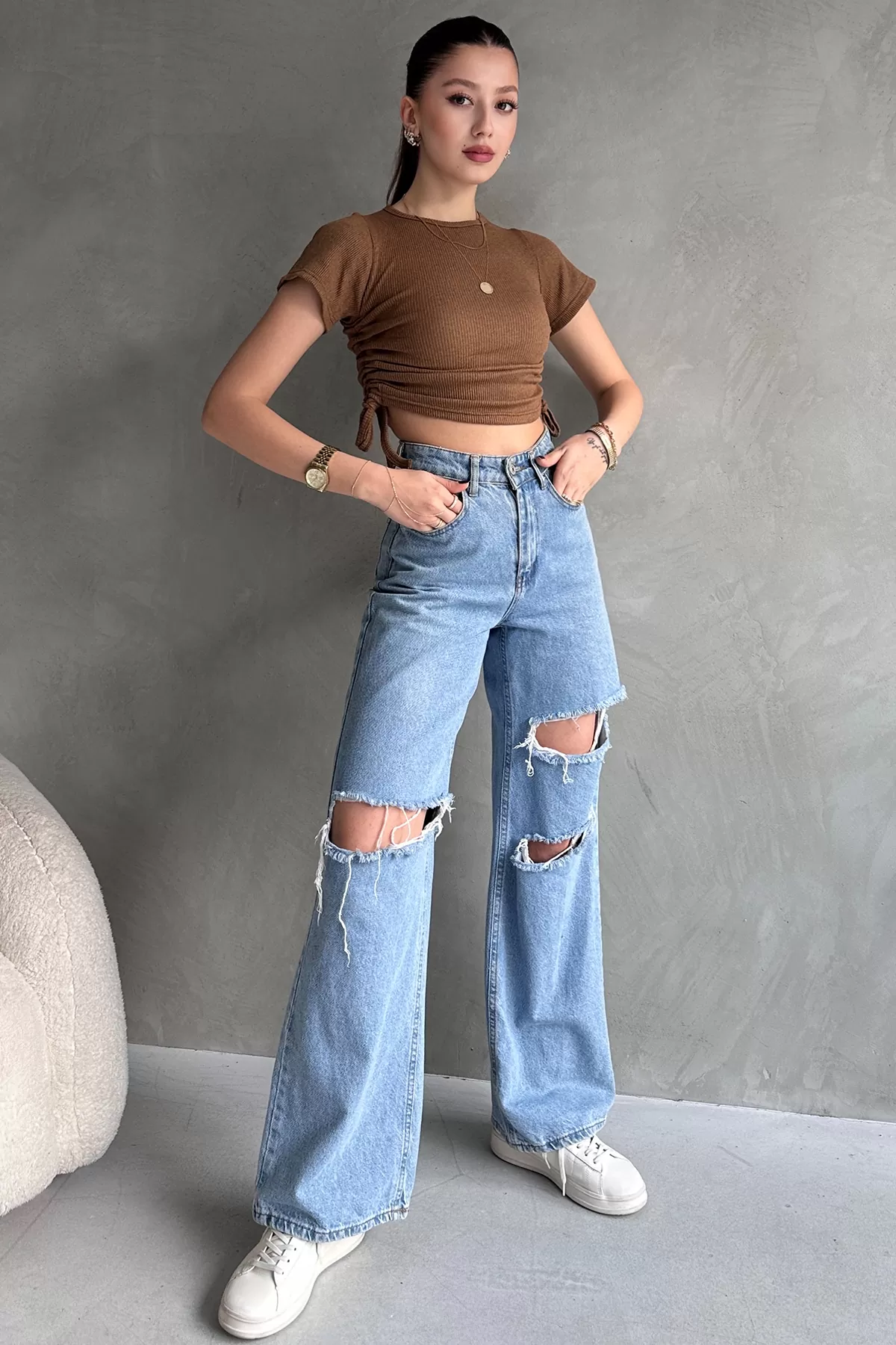 Camel Asansörlü Kaşkorse Bluz