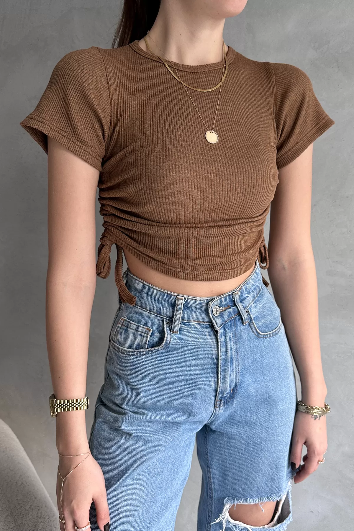 Camel Asansörlü Kaşkorse Bluz