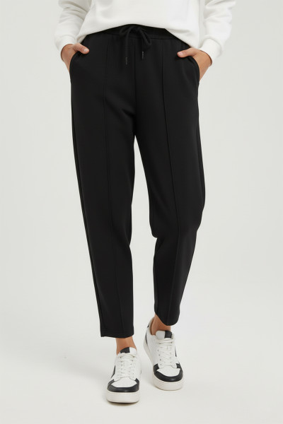 Çimalı Siyah Üç İplik Kadın Pantolon