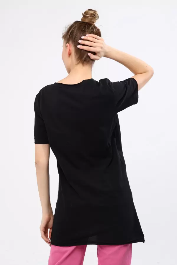 Çok Renkli Baskılı Kadın T-Shirt