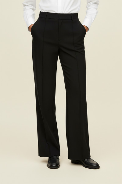 Dikiş Detaylı Siyah Kadın Pantolon