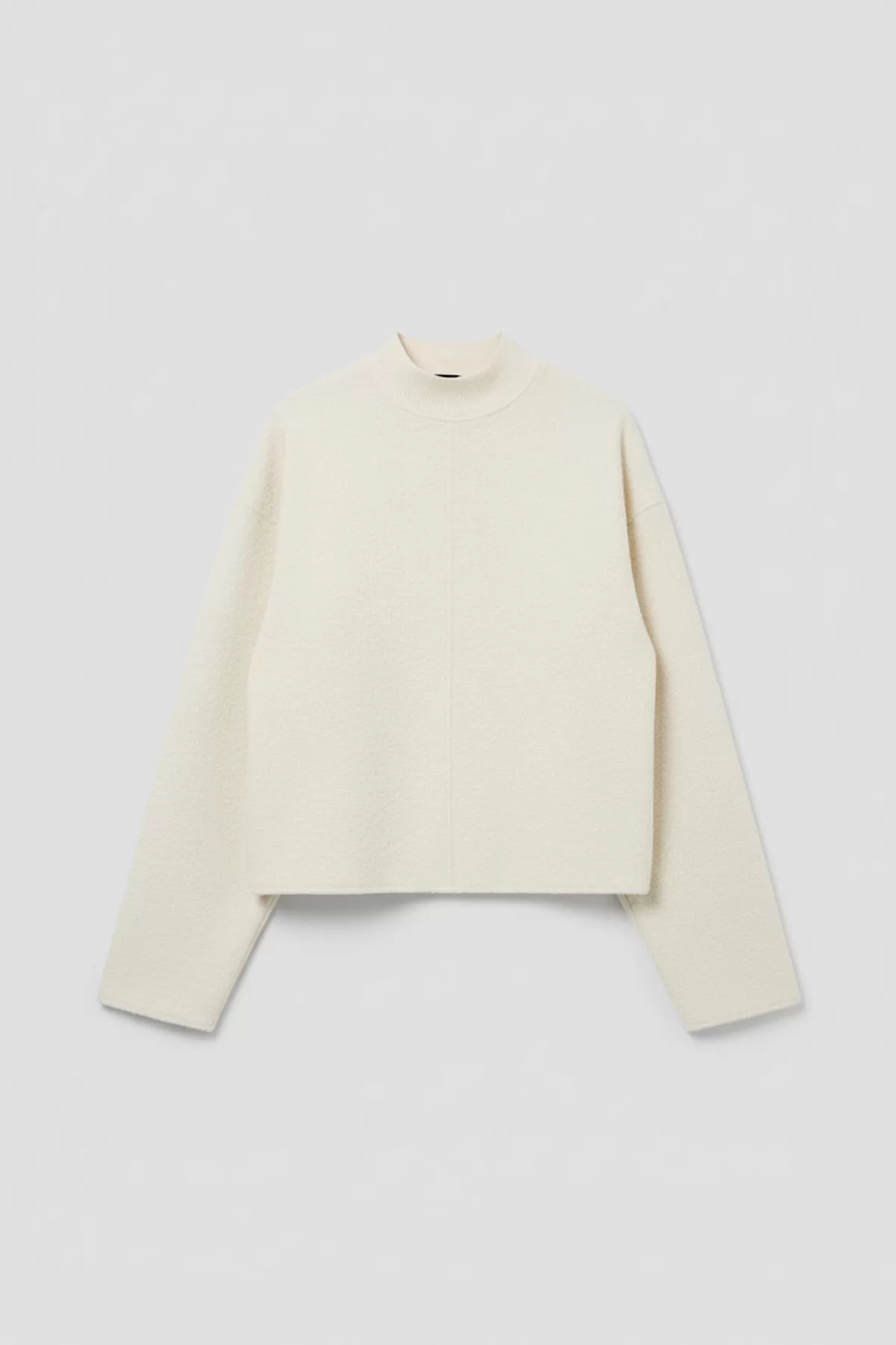 Ekru Buklet Kumaş Kadın Sweatshirt