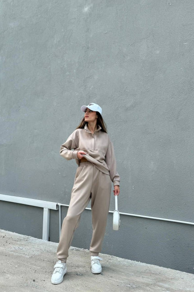 Bej Modal Kumaş Kadın Alt Üst Takım