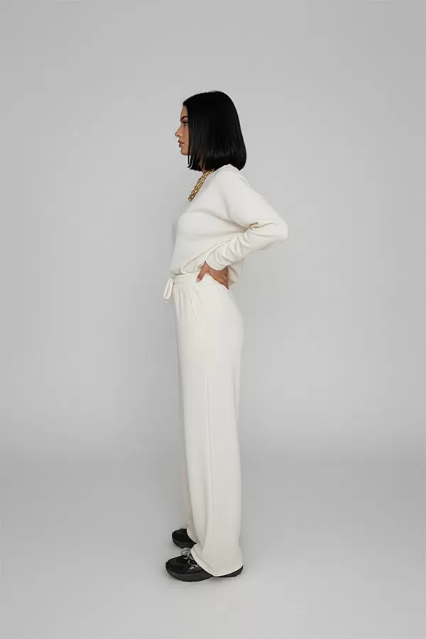 Ekru Modal Kumaş Kadın Alt Üst Takım