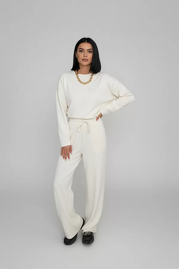 Ekru Modal Kumaş Kadın Alt Üst Takım