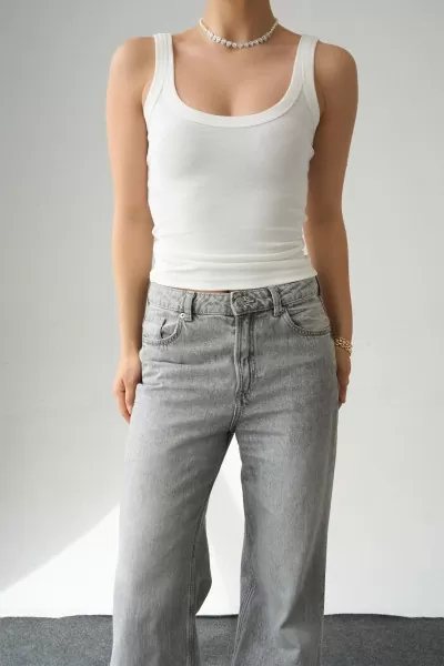 Ekru Pamuklu Kadın Atlet