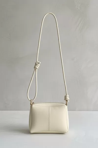 Ekru Suni Deri Kadın Omuz Çantası