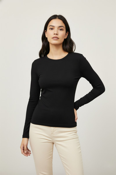 Fitted Siyah Kadın Tişört