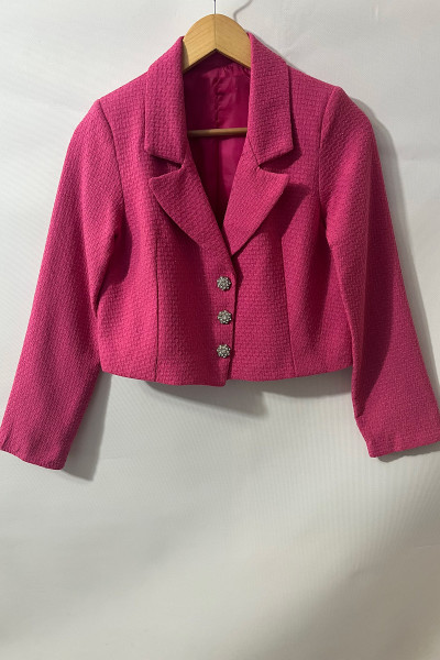 Fuşya Kısa Kadın Ceket