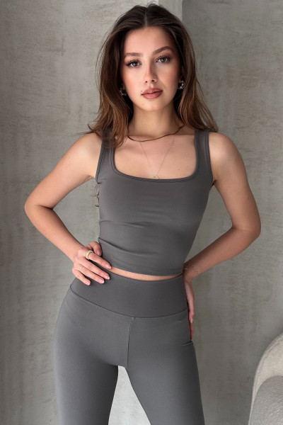 Gri Dalgıç Kumaş Body