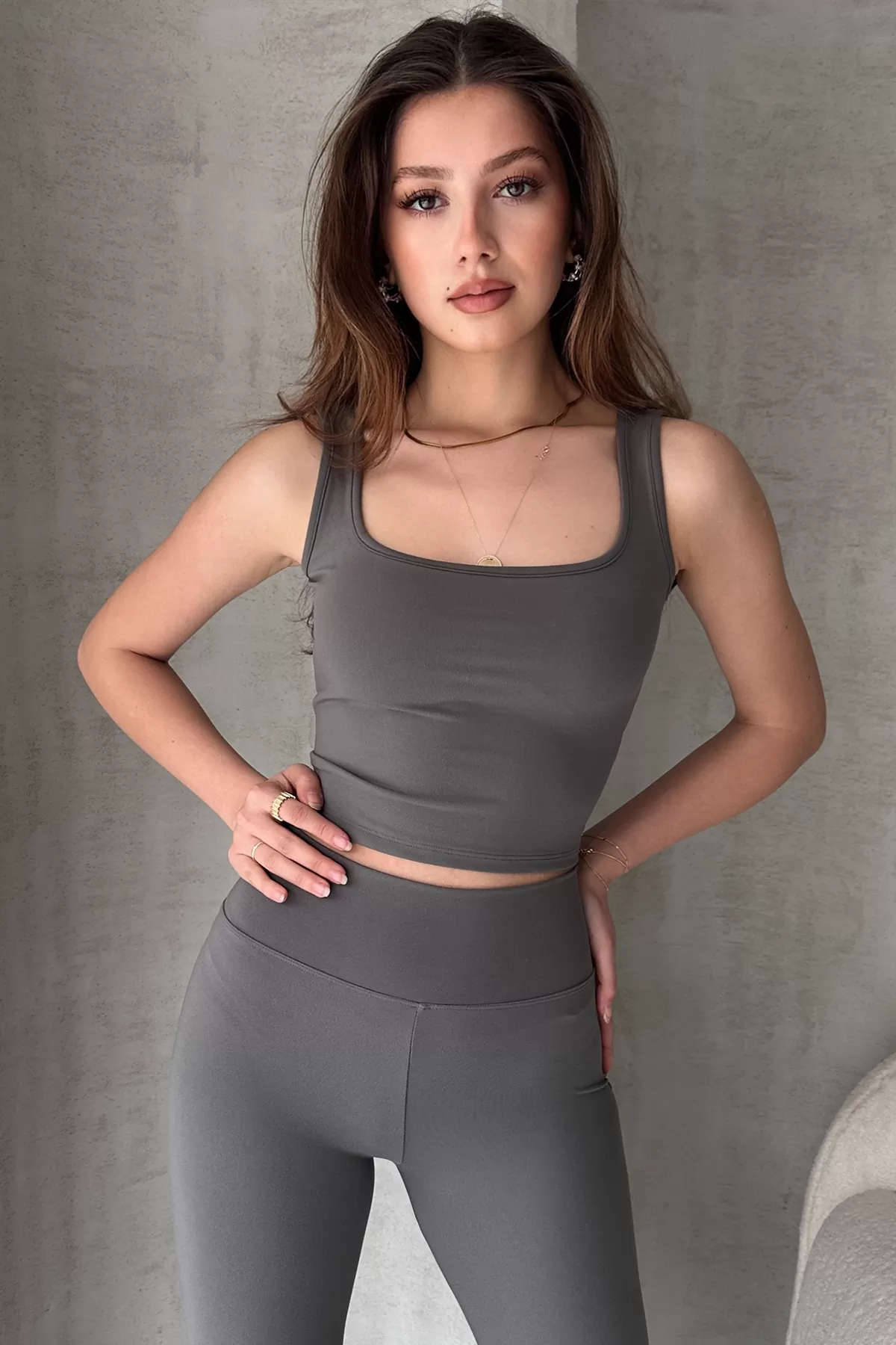 Gri Dalgıç Kumaş Body