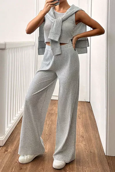 Grimelanj Pamuklu Kadın Üçlü Takım