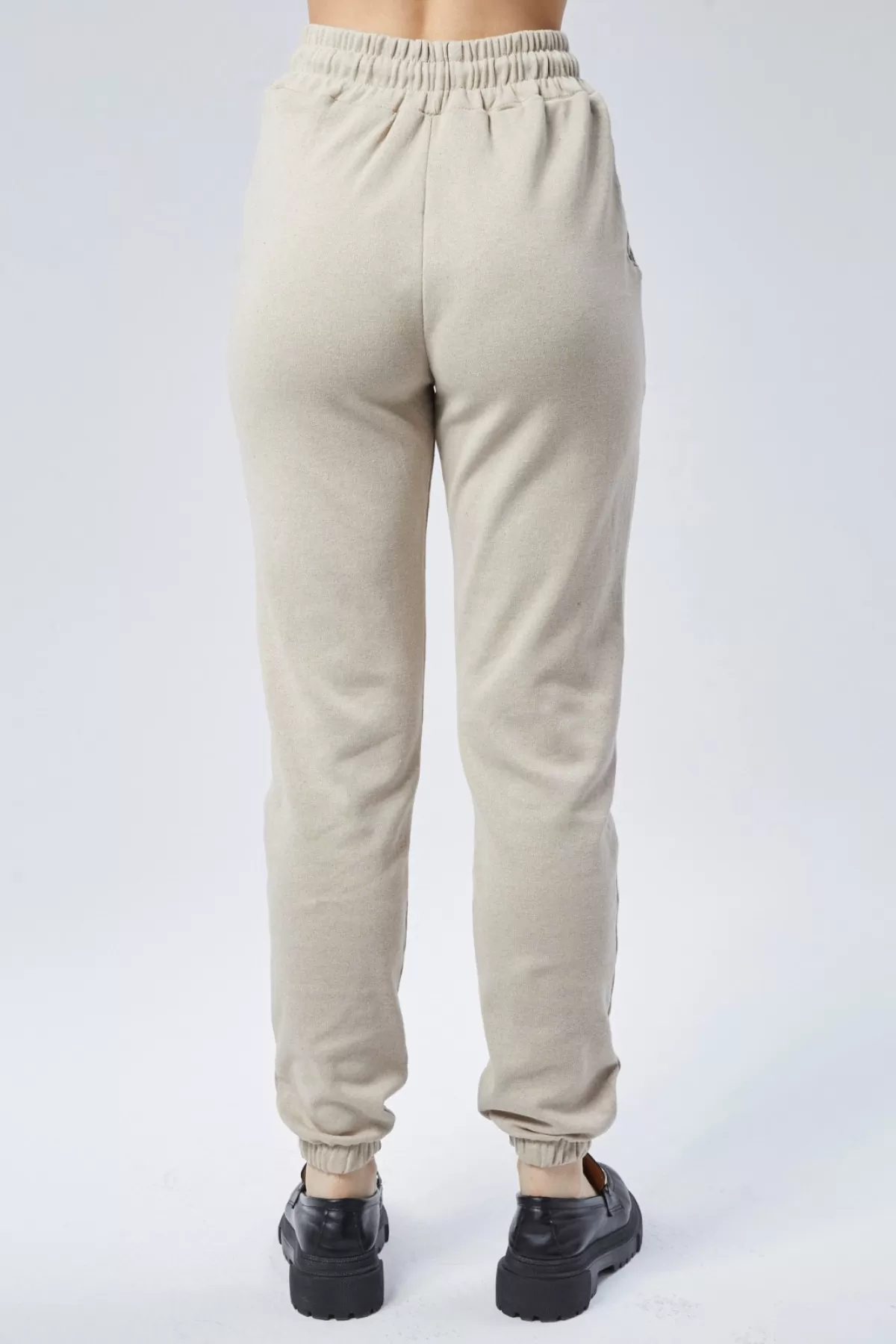 İçi İnce Şardonlu Bej Kadın Eşofman Altı