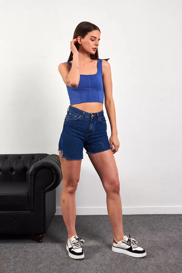 İndigo Crop Top Kadın Atlet