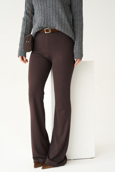 İspanyol Paça Kahverengi Kadın Pantolon