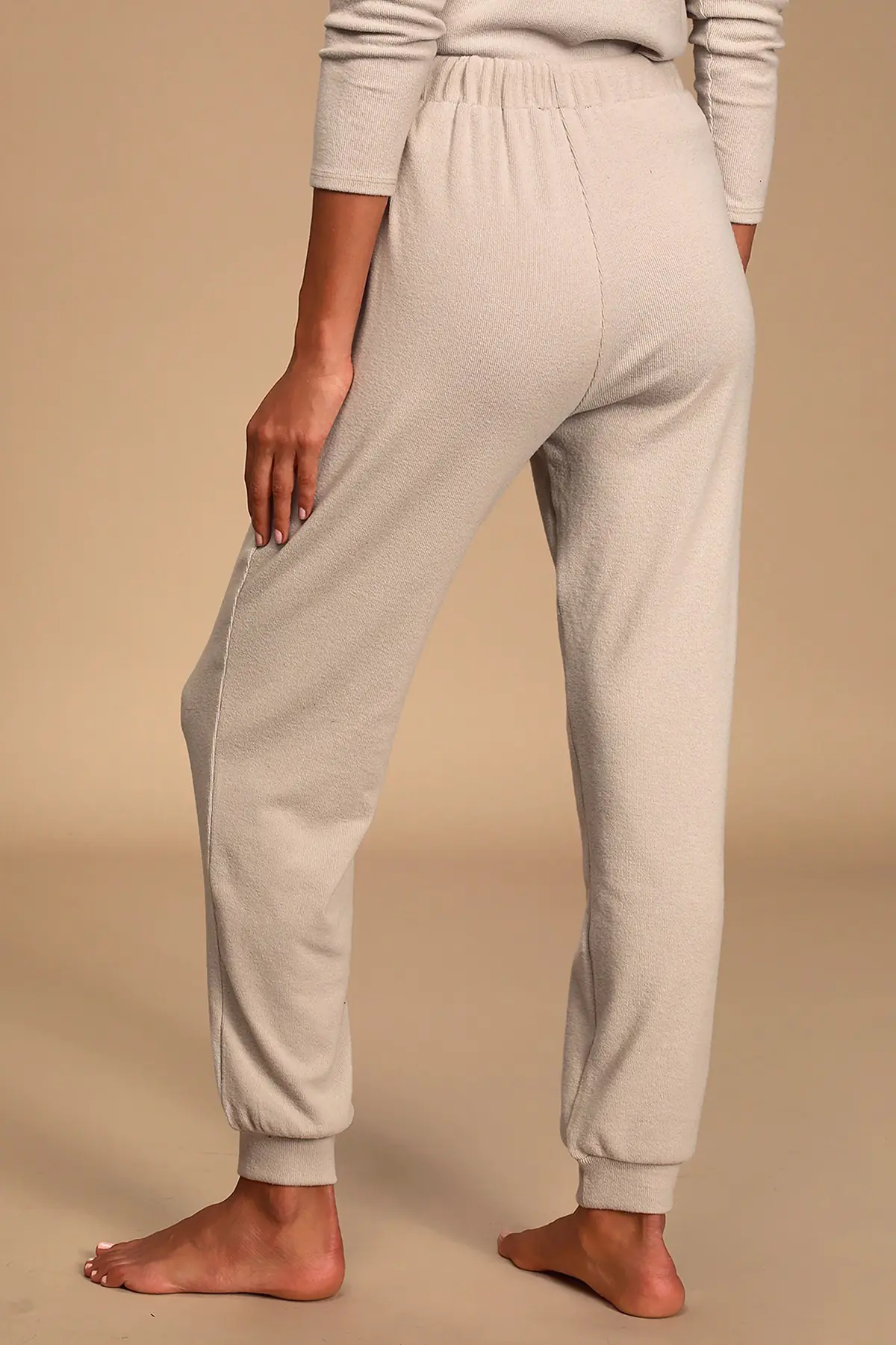 Kayık Yaka Ekru Kaşkorse Kadın Eşofman Takımı